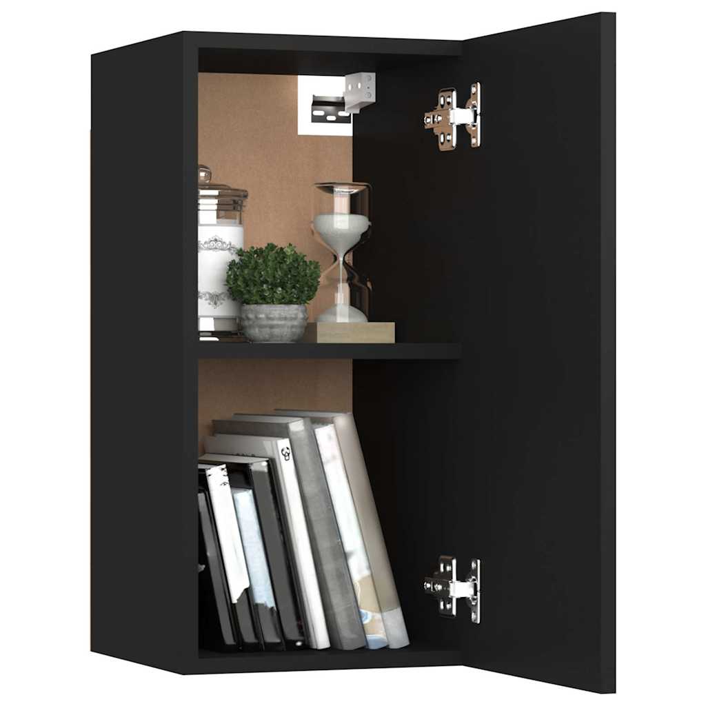 vidaXL Meuble TV Noir 30,5x30x60 cm Bois d'ingénierie