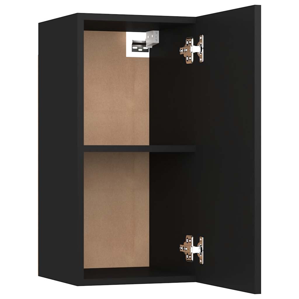 vidaXL Meuble TV Noir 30,5x30x60 cm Bois d'ingénierie