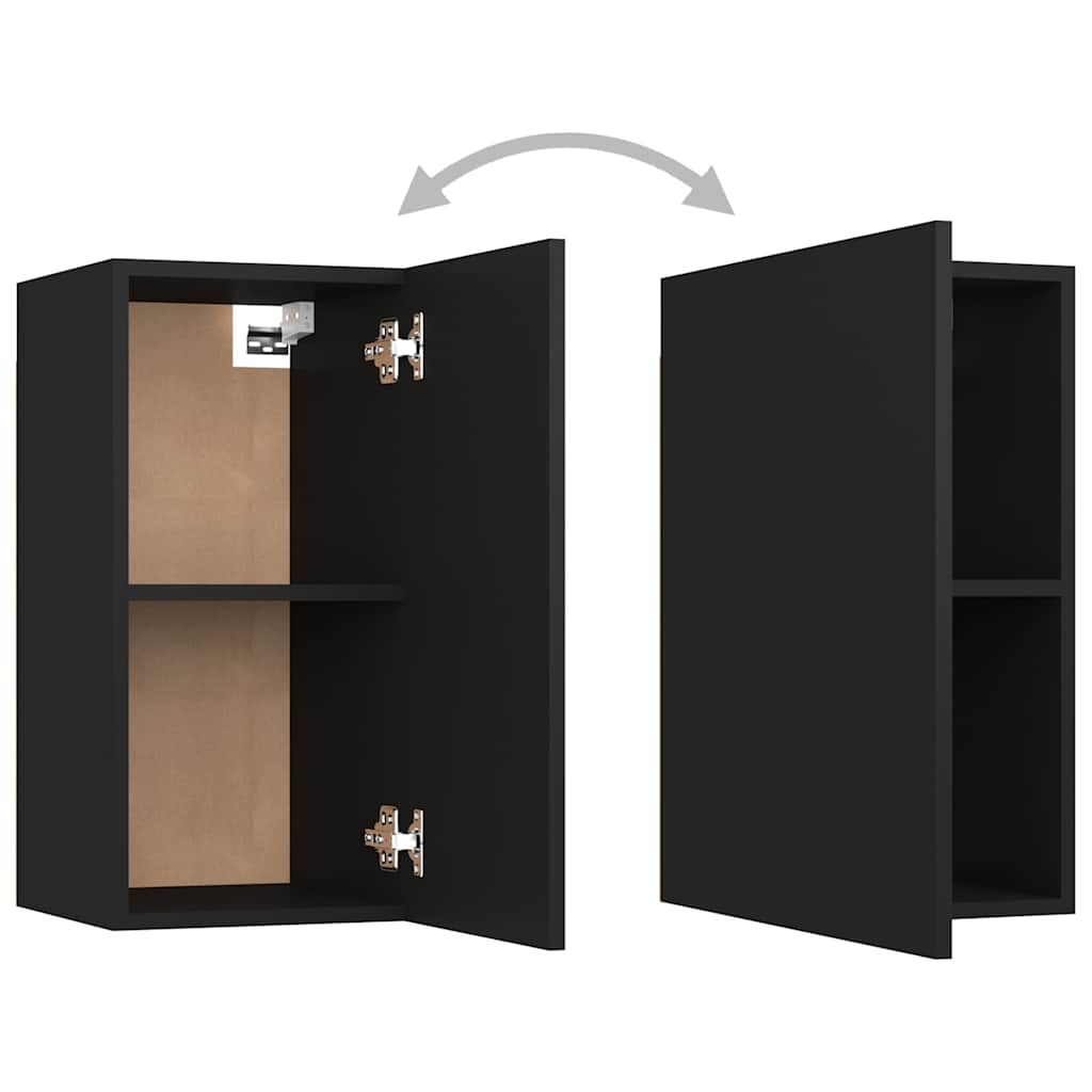 vidaXL Meuble TV Noir 30,5x30x60 cm Bois d'ingénierie