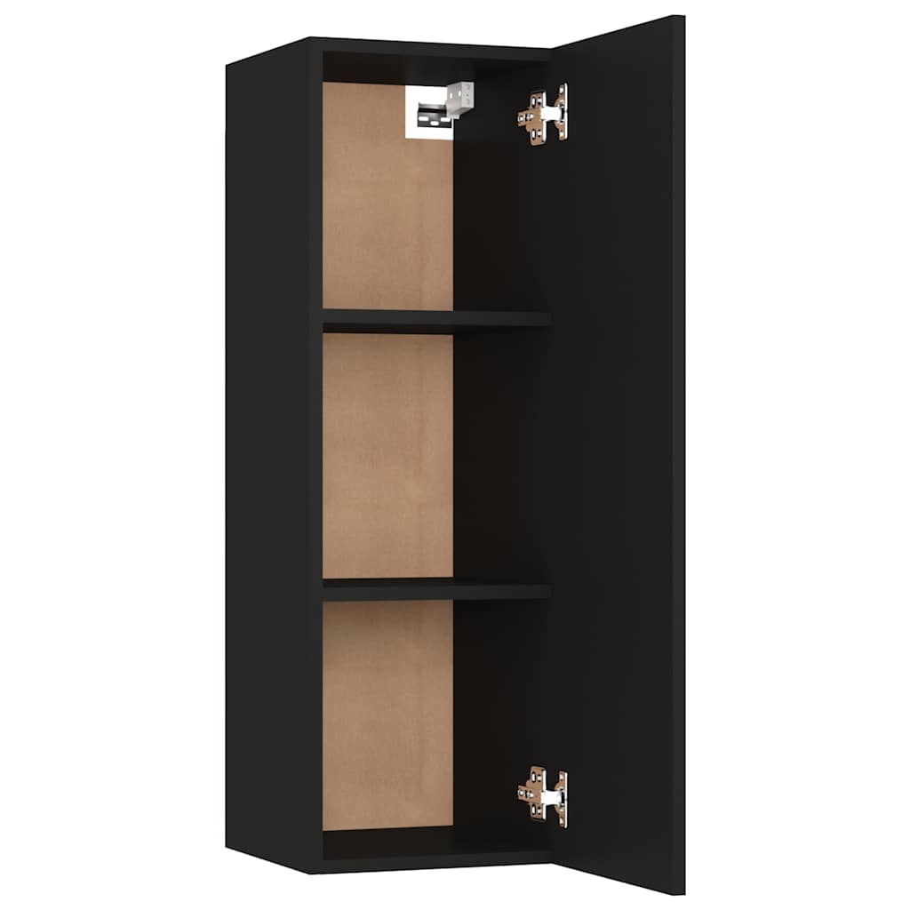 vidaXL Meuble TV Noir 30,5x30x90 cm Bois d'ingénierie