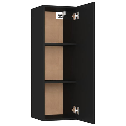 vidaXL Meuble TV Noir 30,5x30x90 cm Bois d'ingénierie