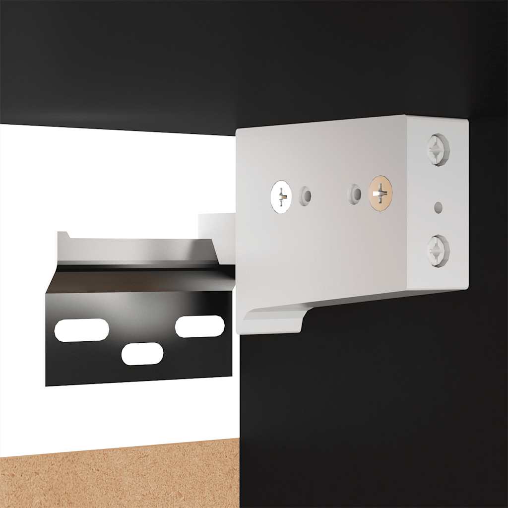 vidaXL Meuble TV Noir 30,5x30x90 cm Bois d'ingénierie