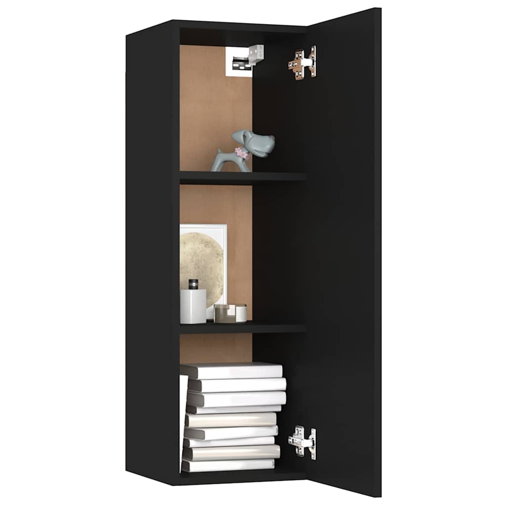 vidaXL Meuble TV Noir 30,5x30x90 cm Bois d'ingénierie