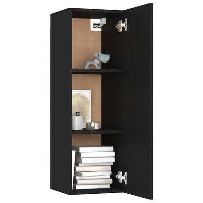 vidaXL Meuble TV Noir 30,5x30x90 cm Bois d'ingénierie