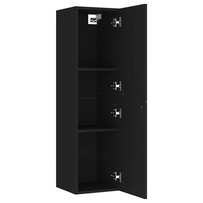 vidaXL Meuble TV Noir 30,5x30x110 cm Bois d'ingénierie