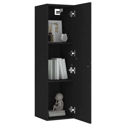vidaXL Meuble TV Noir 30,5x30x110 cm Bois d'ingénierie