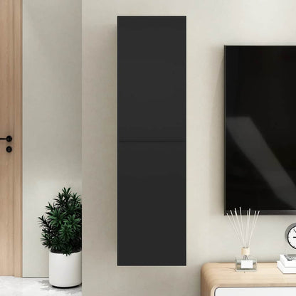 vidaXL Meuble TV Noir 30,5x30x110 cm Bois d'ingénierie
