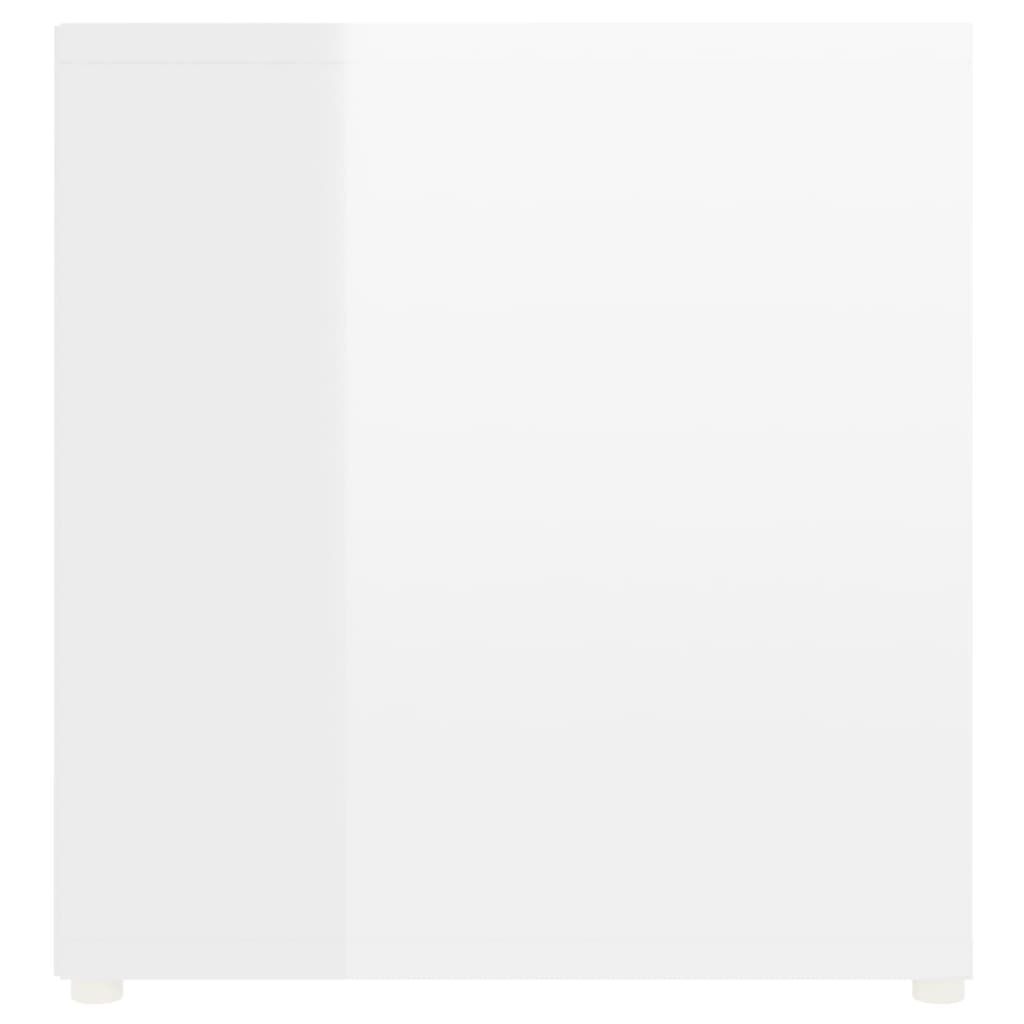 vidaXL TV-Schrank Hochglanz-Weiß 107x35x37 cm Holzwerkstoff