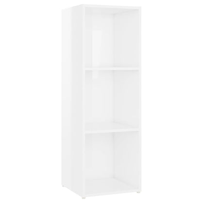 vidaXL TV-Schrank Hochglanz-Weiß 107x35x37 cm Holzwerkstoff