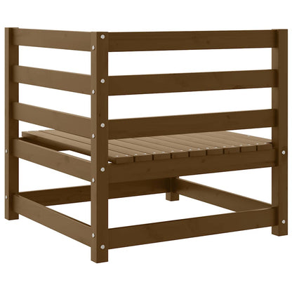 vidaXL Canapé d'angle de jardin marron miel Bois de pin massif