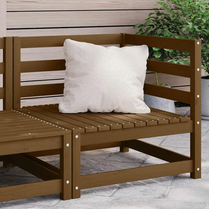 vidaXL Canapé d'angle de jardin marron miel Bois de pin massif