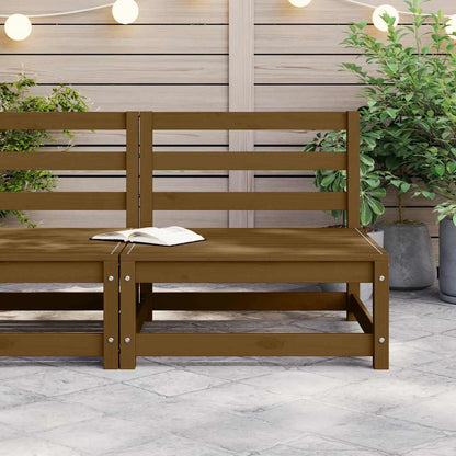 vidaXL Canapé d'angle de jardin marron miel en pin massif