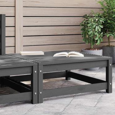 vidaXL Tabouret de jardin 70x70x30 cm Gris Bois de pin massif