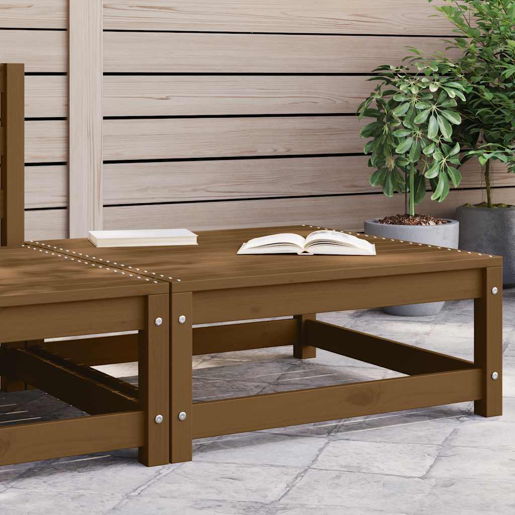 vidaXL Tabouret de jardin 70x70x30 cm marron miel Bois de pin massif