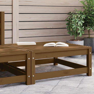 vidaXL Tabouret de jardin 70x70x30 cm marron miel Bois de pin massif
