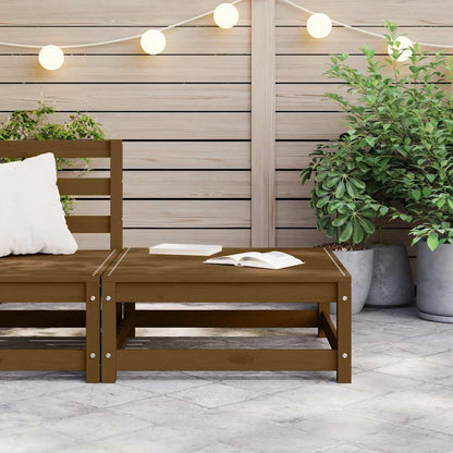 vidaXL Tabouret de jardin 70x70x30 cm marron miel Bois de pin massif