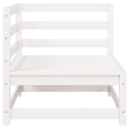 vidaXL Garten-Ecksofas 2 Stk. Weiß Kiefer Massivholz