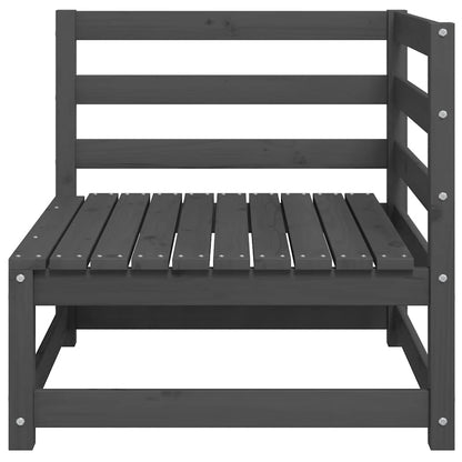 vidaXL Canapés d'angle de jardin 2 pcs Gris Bois de pin massif