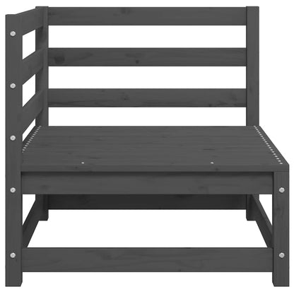 vidaXL Canapés d'angle de jardin 2 pcs Gris Bois de pin massif