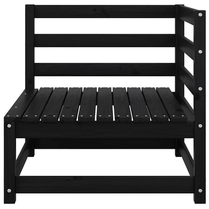 vidaXL Garten-Ecksofas 2 Stk. Schwarz Kiefer Massivholz