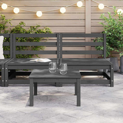 vidaXL Canapés centraux de jardin 2 pcs Gris Bois de pin massif
