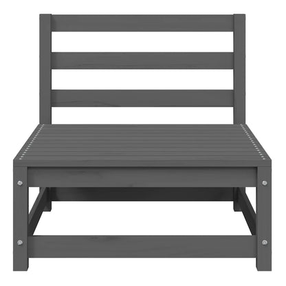 vidaXL Canapés centraux de jardin 2 pcs Gris Bois de pin massif