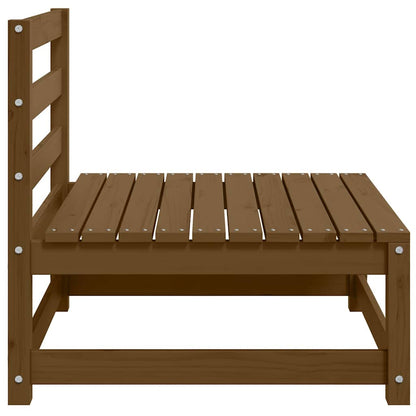 vidaXL Canapés centraux de jardin 3 pcs Marron miel Bois de pin massif