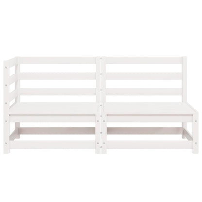 vidaXL 2-tlg. Garten-Lounge-Set Weiß Kiefer Massivholz