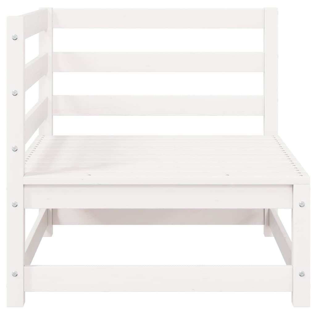 vidaXL 2-tlg. Garten-Lounge-Set Weiß Kiefer Massivholz