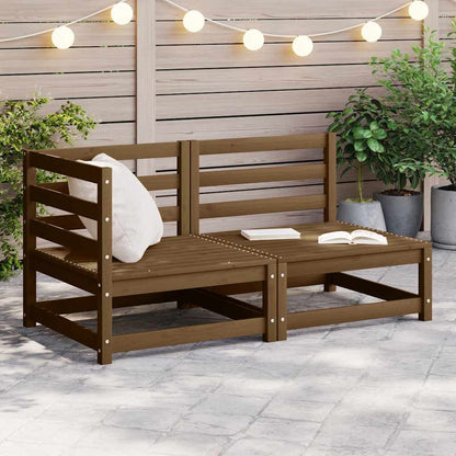vidaXL Salon de jardin 2 pcs marron miel, bois de pin massif