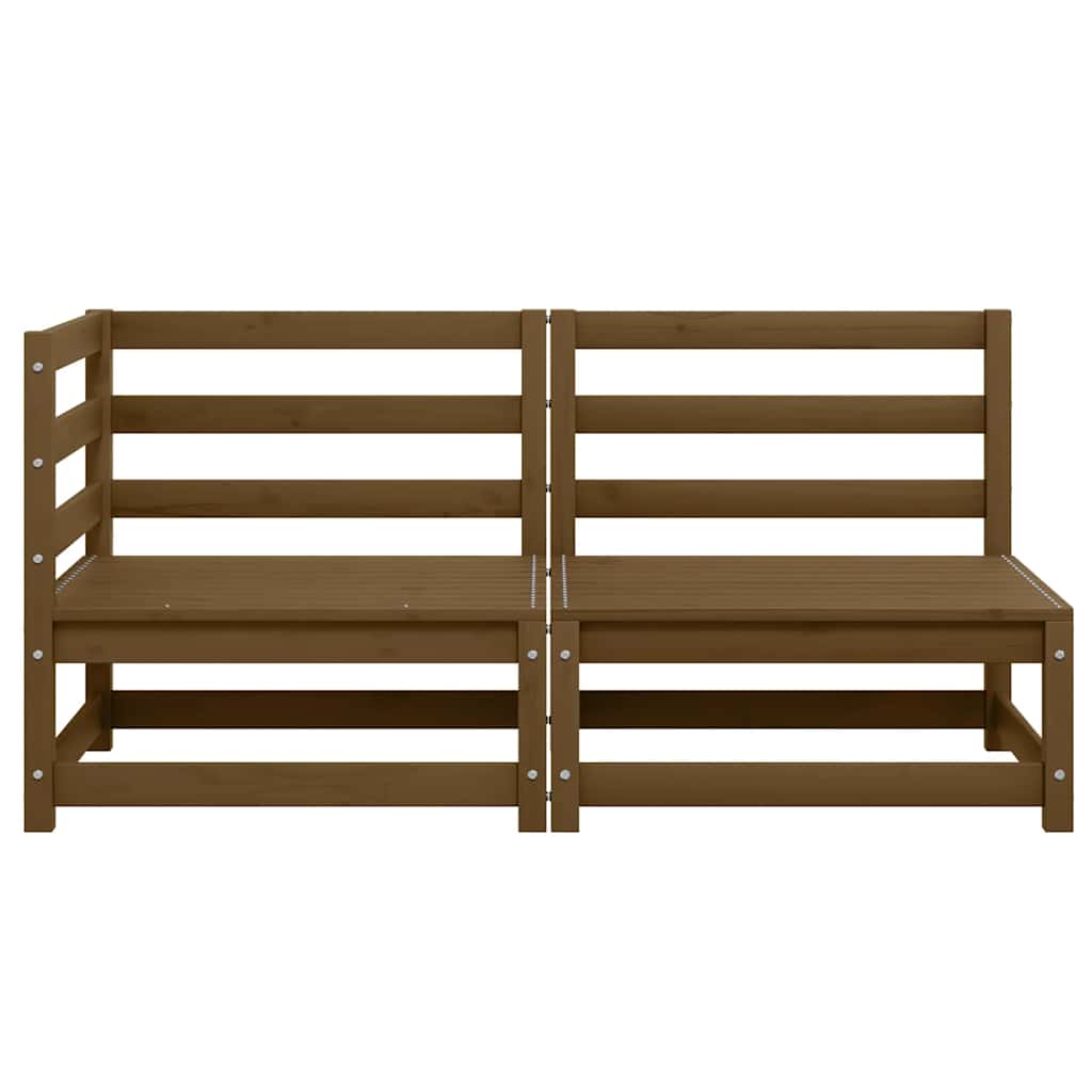 vidaXL Salon de jardin 2 pcs marron miel, bois de pin massif