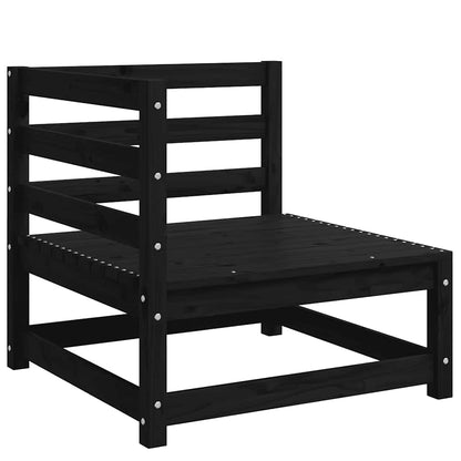 vidaXL Ensemble de jardin 2 pcs Noir Bois de pin massif