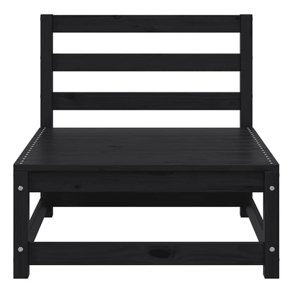vidaXL Ensemble de jardin 2 pcs Noir Bois de pin massif