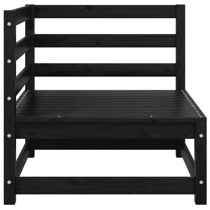 vidaXL Ensemble de jardin 2 pcs Noir Bois de pin massif
