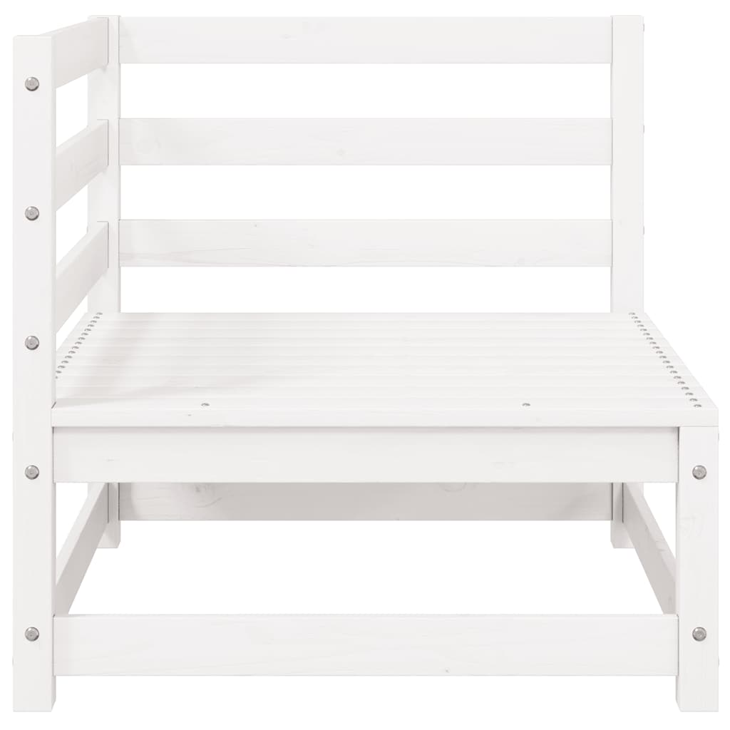 vidaXL 3-tlg. Garten-Lounge-Set Weiß Kiefer Massivholz