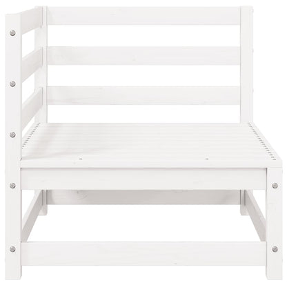 vidaXL 3-tlg. Garten-Lounge-Set Weiß Kiefer Massivholz