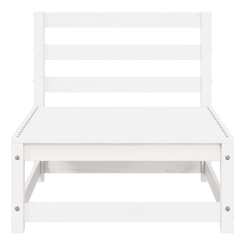 vidaXL 3-tlg. Garten-Lounge-Set Weiß Kiefer Massivholz