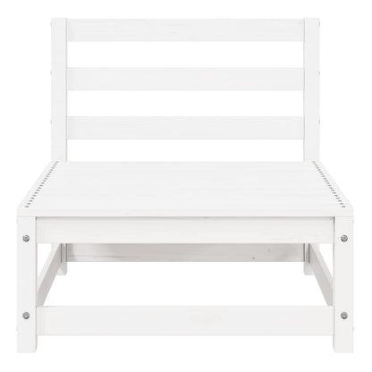 vidaXL 3-tlg. Garten-Lounge-Set Weiß Kiefer Massivholz