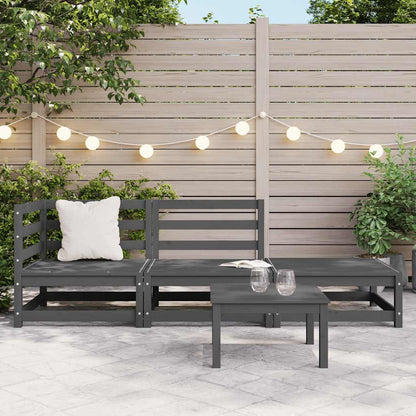 vidaXL Ensemble de jardin 3 pièces Gris Pin massif