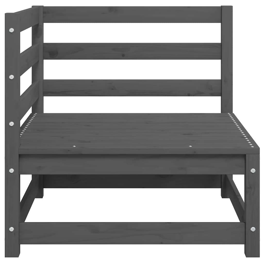 vidaXL Ensemble de jardin 3 pièces Gris Pin massif