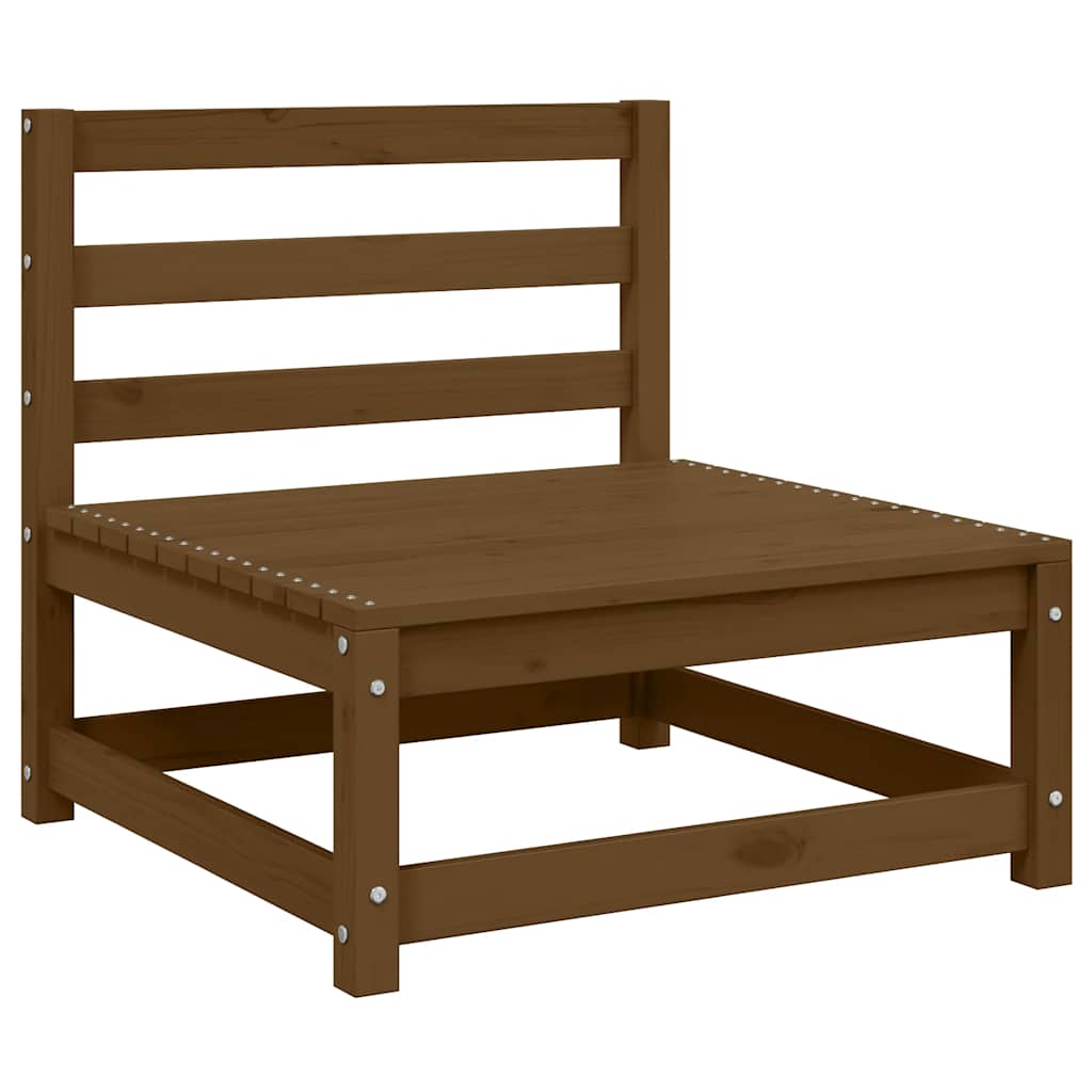 vidaXL Salon de jardin 3 pcs Marron miel Bois de pin massif