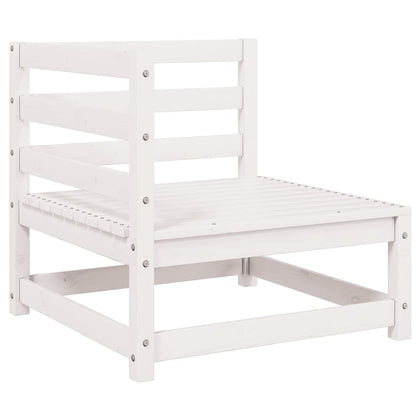 vidaXL Salon de jardin 3 pièces Blanc Bois de pin massif
