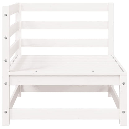vidaXL Salon de jardin 3 pièces Blanc Bois de pin massif