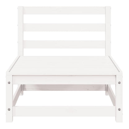 vidaXL Salon de jardin 3 pièces Blanc Bois de pin massif