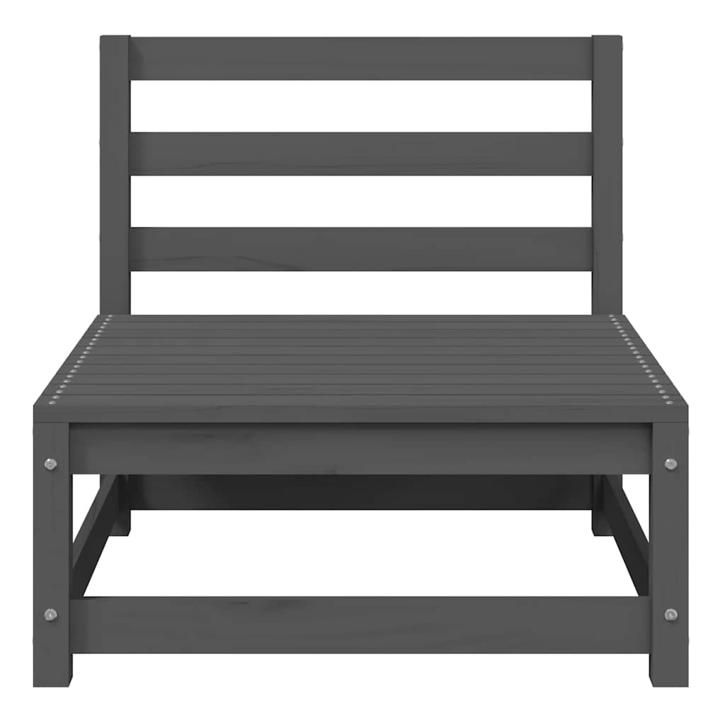 vidaXL Ensemble de jardin 3 pièces Gris Pin massif