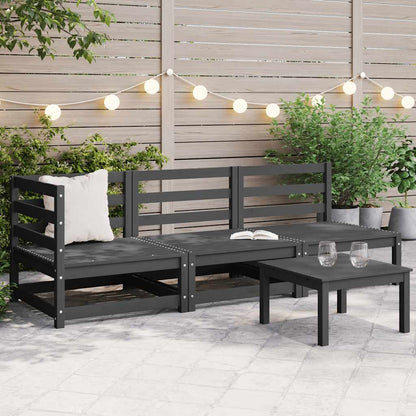 vidaXL Ensemble de jardin 3 pièces Gris Pin massif