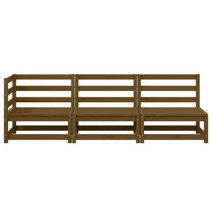 vidaXL 3-tlg. Garten-Lounge-Set Honigbraun Massivholz Kiefer