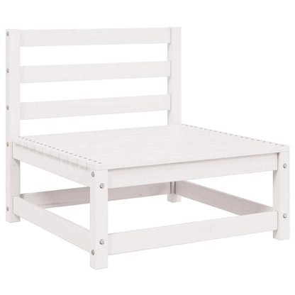vidaXL Salon de jardin 3 pièces Blanc Bois de pin massif