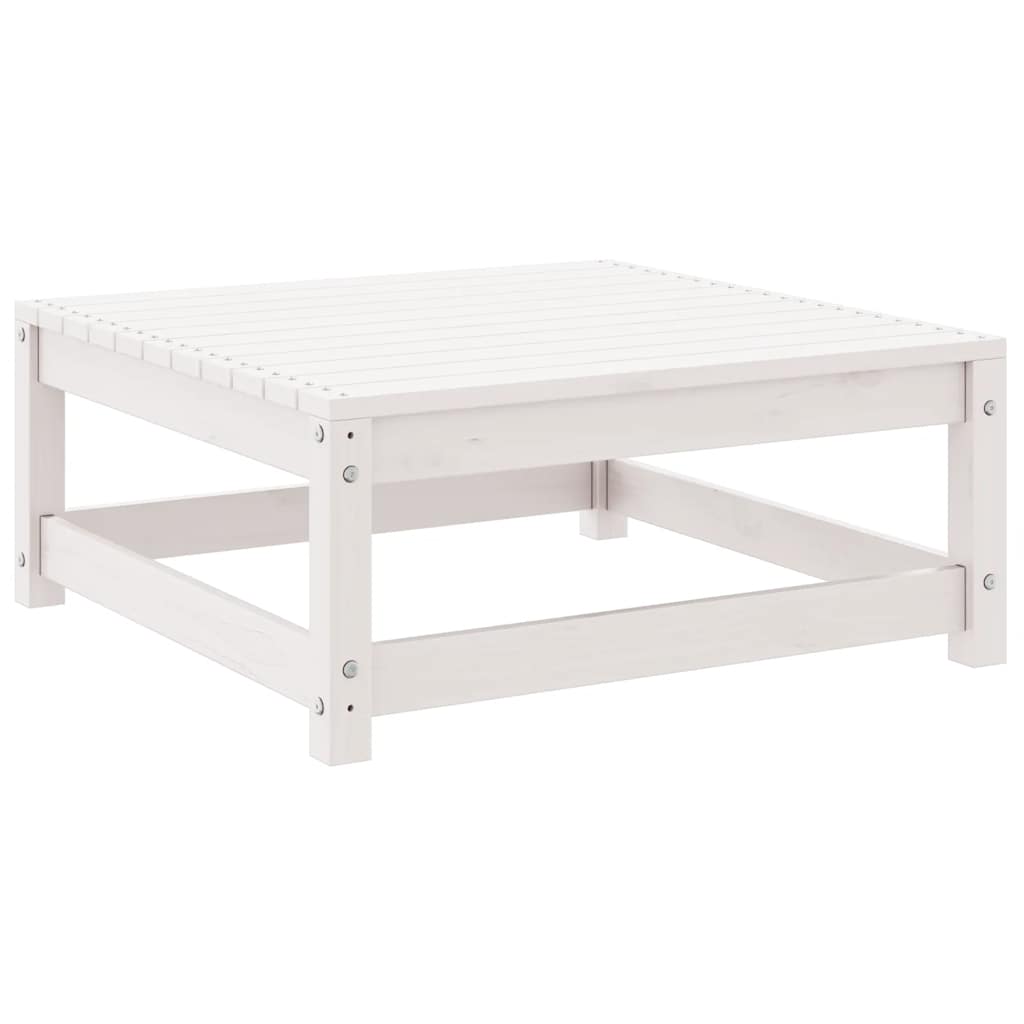 vidaXL Salon de jardin 3 pièces Blanc Bois de pin massif