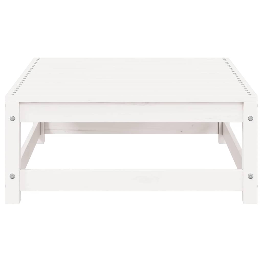 vidaXL Salon de jardin 3 pièces Blanc Bois de pin massif